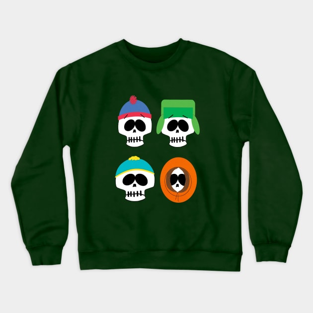 Southern Skulls Crewneck Sweatshirt by Vitalitee